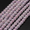 Electroplated Natural Rose Quartz Beads Strands G-K285-06-4mm-1