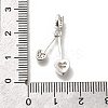 Brass Micro Pave Cubic Zirconia Pendants KK-K378-61S-3