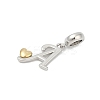 Brass European Dangle Charms KK-Z097-01A-GP-2