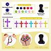 DIY Cross Acrylic Pendant Necklaces Jewelry Making Kit DIY-TA0011-11-4