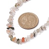 Natural Rutilated Quartz Chip Beaded Necklace NJEW-JN04616-10-3