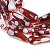 Natural Fire Crackle Agate Beads Strands G-K393-F01-8x20-4