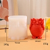 3D No Hearing Owl Scented Candle Silicone Molds PW-WG85163-01-1