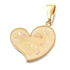 Ion Plating(IP) 304 Stainless Steel Enamel Pendants STAS-Z098-46G-2
