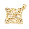 Brass Micro Pave Cubic Zirconia Pendants LS-KK-Z145-05G-01-2