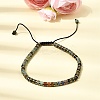 Natural African Turquoise(Jasper) & Non-magnetic Hematite Beaded Adjustable Bracelets for Unisex BJEW-K251-09W-1