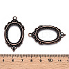 Zinc Alloy Link Cabochon Settings X-PALLOY-WH0001-35R-3