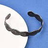 316 Surgical Stainless Steel Braided Wave Cuff Bangles BJEW-C125-02AS-5