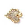 Brass Micro Pave Cubic Zirconia Pendants KK-C140-05E-G-2
