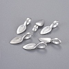 Tibetan Style Alloy Glue-on Flat Pad Bails X-TIBEP-AB3348Y-S-4