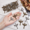 40Pcs 2 Colors Tibetan Style Alloy Big Pendants TIBE-SC0009-39-3