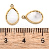 Ion Plating(IP) 304 Stainless Steel Pave Natural Shell Charms STAS-Z100-01G-01-3