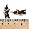 Alloy Enamel Pendants ENAM-O001-08K-G-3