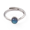 Natural Labradorite Adjustable Rings RJEW-G273-11P-01-2