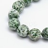 Natural Green Spot Jasper Beads Strands X-G-L148-14mm-01-1