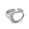 Non-Tarnish 304 Stainless Steel Open Cuff Ring RJEW-L110-029P-2