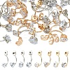 16Pcs 4 Styles Alloy Clear Cubic Zirconia Earring Nuts FIND-YW0012-06A-2