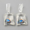 Transparent Resin Big Pendants RESI-TAC0024-01E-1