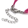 Faux Suede Double Cord Bracelet Making STAS-M084-10P-05-3