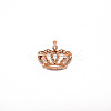 Crystal Rhinestone Crown Brooch JEWB-WH0022-30-2