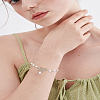 1Pc Alloy Rhinestone Bowknot Link Bracelets BJEW-LP0004-47-1