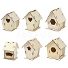 6 Sets 6 Styles DIY Bird's Nest Box WOOD-CJC0019-30-1