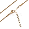 Ion Plating(IP) 304 Stainless Steel Bone Rope Chain Necklace for Women NJEW-I121-01A-G-2