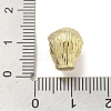 Brass Micro Pave Camellia Cubic Zirconia Beads ZIRC-P119-08G-3