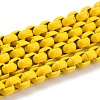 Eco-friendly Spray Painted Handmade Brass Box Chains KK-J276-17-P07-1