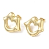 Brass Stud Earrings for Women KK-CBAD851-09G-4
