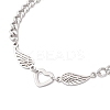 201 Stainless Steel Link Bracelets BJEW-JB12936-3