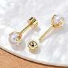 White Round Plastic Imitation Pearl Ear Fake Plugs EJEW-H105-20G-3