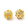 Rack Plating Brass Pave Cubic Zirconia Beads KK-D100-10G-01-2