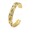 304 Stainless Steel Natural Turquoise Cuff Bracelets BJEW-U009-01G-03-2
