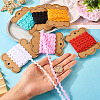 30 Yards 6 Colors Polyester Wavy Fringe Trim Ribbons OCOR-TA0001-65-5