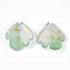 Two Tone Transparent Spray Painted Glass Charms X-GLAA-T017-05-B01-3