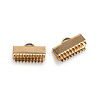 Ion Plating(IP) 304 Stainless Steel Ribbon Crimp Ends X-STAS-F098-04-2