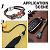 16Pcs 4 Colors 304 Stainless Steel Beads STAS-UN0050-23-7