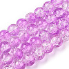 Baking Paint Crackle Glass Bead Strands CCG-S001-8mm-14-1