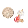 Cat Shape Glass Pendants PALLOY-JF03718-01-2