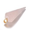 Natural Rose Quartz Pointed Pendants G-K295-F09-G-3