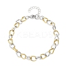 304 Stainless Steel Cuban Link Chains Bangles for Women BJEW-B150-08GP-4