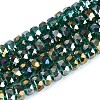 Electroplate Transparent Glass Beads Strands X-EGLA-N022-04A-D10-1
