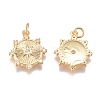 Brass Micro Pave Cubic Zirconia Pendants ZIRC-G168-50G-2