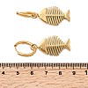 304 Stainless Steel Fish Hoop Earrings EJEW-K268-42G-5