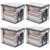 Large Capacity Transparent PVC Plastic Zipper Bags with Handle for Book Storage ABAG-WH0040-60B-1
