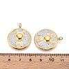 304 Stainless Steel and Polymer Clay Crystal Rhinestone Pendants STAS-T069-60A-3