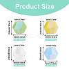 4 Strands 4 Colors AB Color Plated Opaque Glass Beads Strands GLAA-TADJ0001-20C-4
