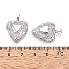 Brass Micro Pave Cubic Zirconia Pendants KK-T073-40P-4