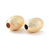 Eco-Friendly Brass Textured Beads KK-C226-01G-RS-3